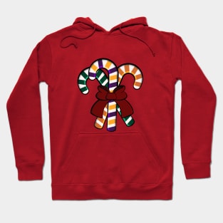 Candy Canes bouquet - red ribbon Hoodie